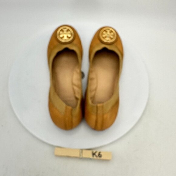 Tory Burch Caroline Women Size 5M Mustard Patent Leather Ballet Flat Shoes - Picture 12 of 14